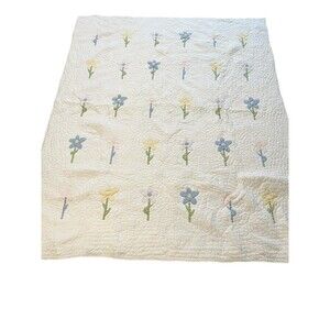 Lands End Coming Home Quilted Queen comforter Flowers